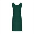 thumbnail image 4 of WQQZJJ Ladies Casual Round Neck Dress Solid Color Slim Comfortable Dress Tank Mid-Length Bottom Dresses, 4 of 6