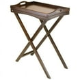 thumbnail image 1 of Pemberly Row Transitional Wood Folding Butler Table with Serving Tray in Walnut, 1 of 7