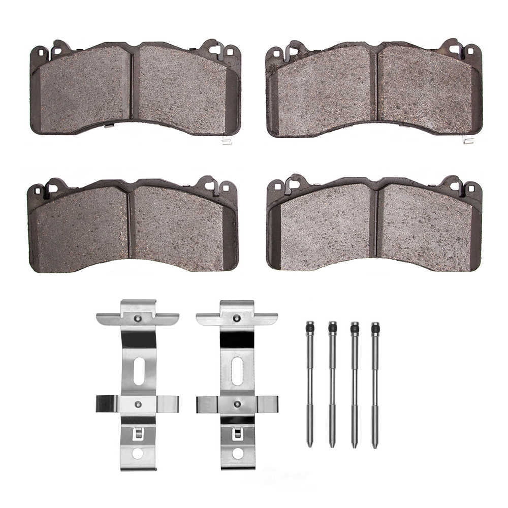 Dynamic Friction Company 1551-1792-01 DFC 5000 Advanced Brake Pads - Low Metallic and Hardware Kit