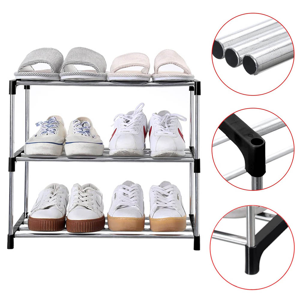 Small Kids Shoe Rack, 3 Tier Shoe Organizer Shoe Shelf For Closet