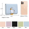 thumbnail image 3 of Girls Cute 3D Duck Tri-folded Wallet Small Wallet Cash Pocket Card Holder ID Window Purse for Women LIGHT BLUE, DUCK, 3 of 6