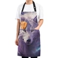 thumbnail image 2 of JSTEL White Wolf Apron with 2 Pockets for Women Men Adjustable Garden Bib, 2 of 5