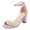 Purple, variant on FSJ Women Wedding Pearl Round Open Toe Sandals Strap Chunky High Heel Ankle Buckle Comfortable Pump Bridal Party Prom Dress Shoes Size 8 Purple
