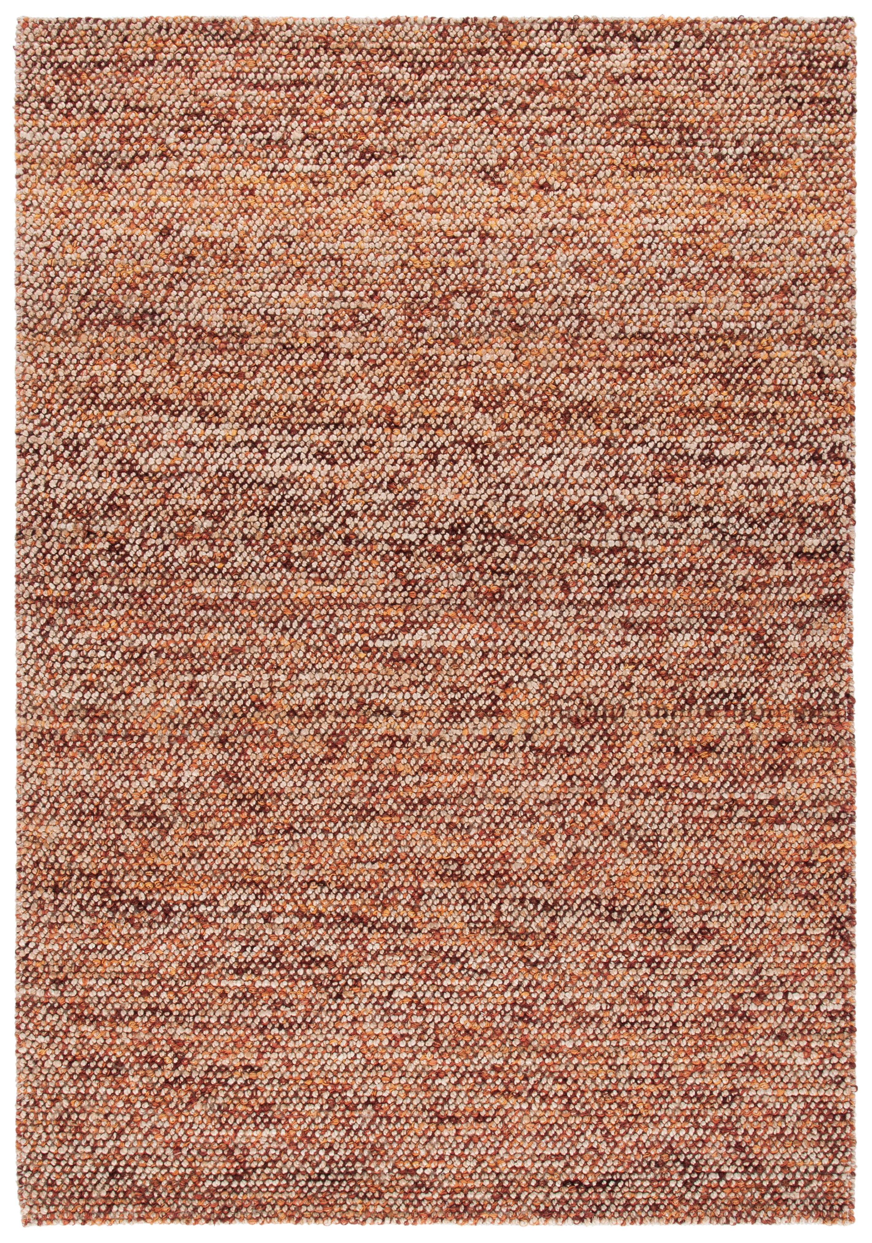 SAFAVIEH Bohemian Martha Solid Area Rug, Natural/Rust, 6' x 9'