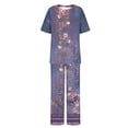 thumbnail image 4 of Conjunto Corto para las Mujeres, Color Sólido Casual sin Mangas Y Pantalones Cuello Redondo Conjunto Hecho de Poliéster Suave para el Uso Diario de Verano, Conjuntos de Verano para las Mujeres, 4 of 4