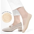 thumbnail image 2 of No Show Socks Womens Nylon Non Slip Low Cut Invisible Liner Footies Thin Silk Socks for Flats Loafers Lightweight 6 Pairs, 2 of 5