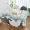 thumbnail image 5 of SKYSONIC Easter Bunny Eggs Tablecloth Waterproof Washable Polyester Square Table Cover Durable Tablecloth for Kitchen Dining Table Party Decor (54 X 72 Inch), 5 of 7