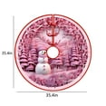 thumbnail image 3 of Xuniizn Christmas Tree Skirt Pink 100%Polyester Tree Skirts for Xmas Decor, Party Festive Merry Christmas Decorations for Home, 35", 3 of 7