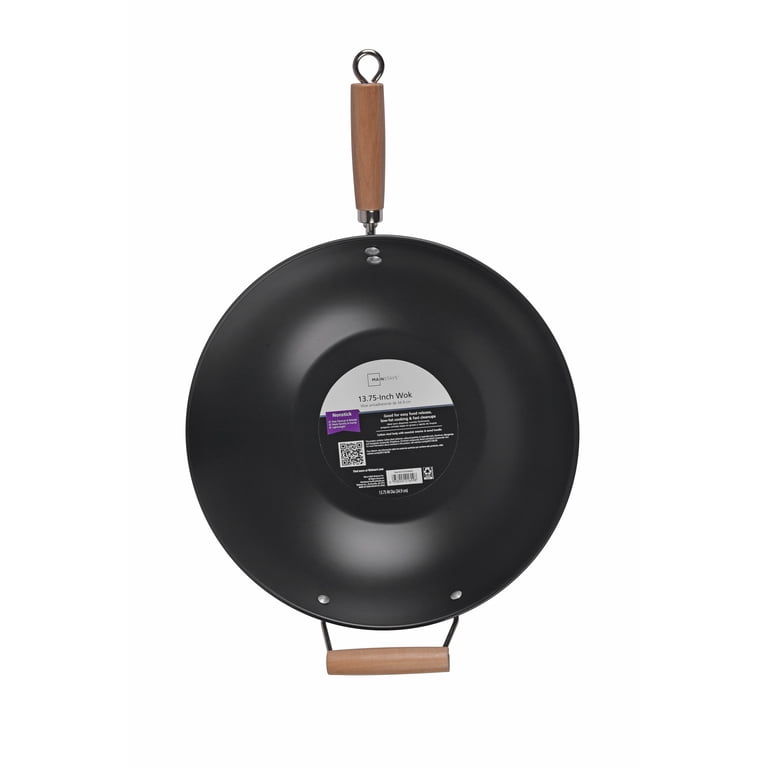 Mainstays 13.75-Inch Carbon Steel Non-Stick Wok photo 8