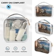 thumbnail image 5 of Cat Boat Sea Clear Cosmetic Bags with Handles PVC Toiletry Bags Zipper Waterproof Portable for Traveling 2 Pcs, 5 of 7