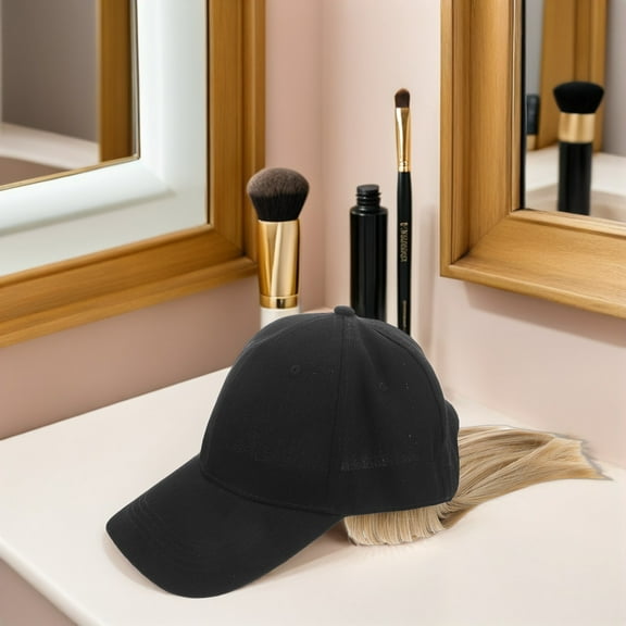 Pawsdot Hair Extension Wig Yellow Baseball Cap for Women's Clothing Accessory 1Set