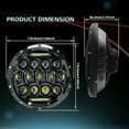thumbnail image 5 of 2x DOT LED Diamond Projector 7" Inch Round Headlights For Ford Mustang 1965-1978, 5 of 6