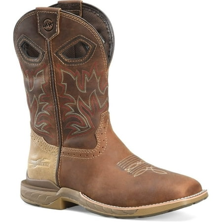 

Double-H Boots Men s Veil 11� Wide Square Toe Roper Non-Metallic Soft Toe Work Boot Brown - DH5387