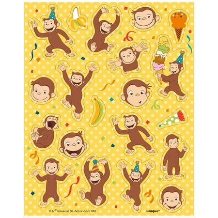 - Curious George Sticker Sheets, 4ct