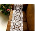 thumbnail image 2 of WCHUANG Handmade Crochet Cotton Table Runner Lace Doilies Doily Oval Dresser Scarves, 2 of 3