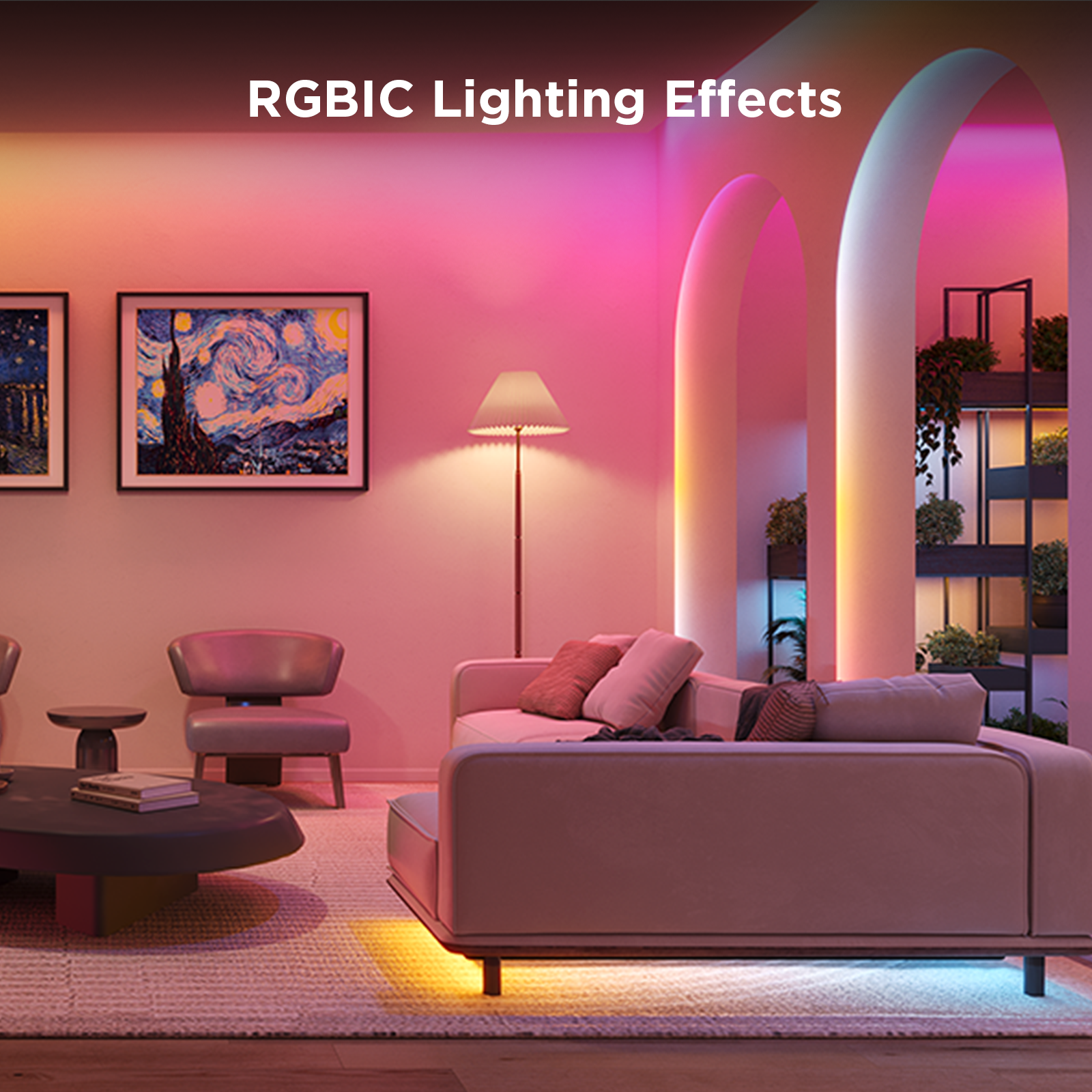 Govee RGBIC Wi-Fi LED Strip Light, 9.8ft Multicolor photo 7