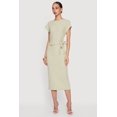 thumbnail image 2 of Women's Textured Knit Asymmetrical Bow Side Midi Dress, 2 of 3