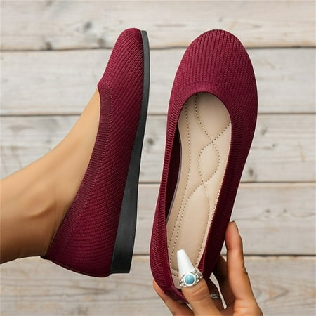 

Josdec Womens Shoes Clearance Multicolor Round-Toe Flats Shoes Lightweight Soft Sneakers Shoe