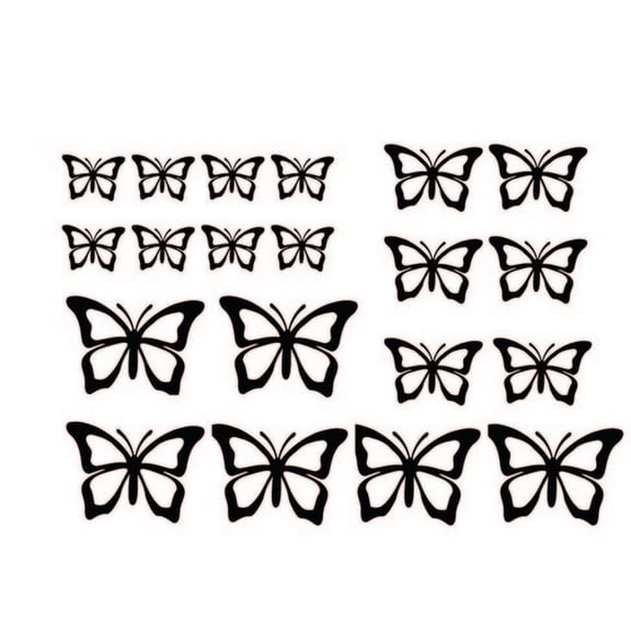 Sheet of Butterfly Wall Sticker / Decals | 20 Butterflies - 20"x14" [B1]