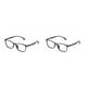thumbnail image 3 of Minnieouse Gafas TR90 Rectángulo Marco completo Sin lentes recetados Gafas de estilo vintage Gafas ligeras para negro Negro 2piezas, 3 of 6