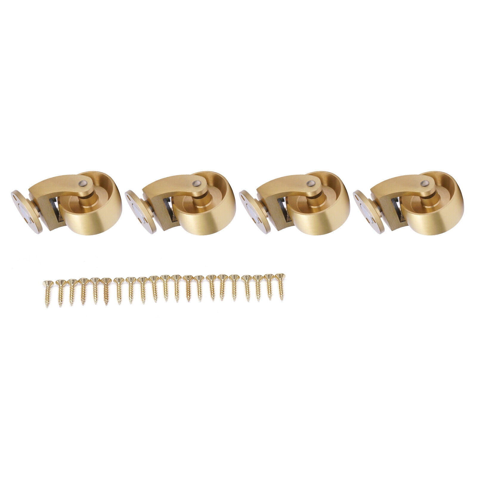 4 Vintage Style SOLID BRASS Strong Swivel Caster Wheels Brass Round Heavy Duty