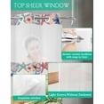thumbnail image 4 of No Hook Shower Curtain with Snap-in Liner, Ocean Gnomes Waterproof Fabric Bathroom Curtains, Coastal Shell Palm Leaf Shell Starfish Bath Curtains & Mesh Top Window Standard 72''x72'', 4 of 6