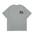 thumbnail image 4 of NAMTYQX Tshirts Shirts for Men Baggy Short Sleeve Cool Plus Size Basic Elastic Crew Neck Lightweight Casual Pattern True Classic Tees Gray Size 2XL, 4 of 5