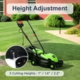 thumbnail image 6 of Aimee Lii 14 Inch Electric Push Lawn Corded Mower with Grass Bag for Garden Yard, Green, 6 of 10