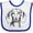 White and Royal, variant on Inktastic Dachshund Sketch Portrait Boys or Girls Baby Bib