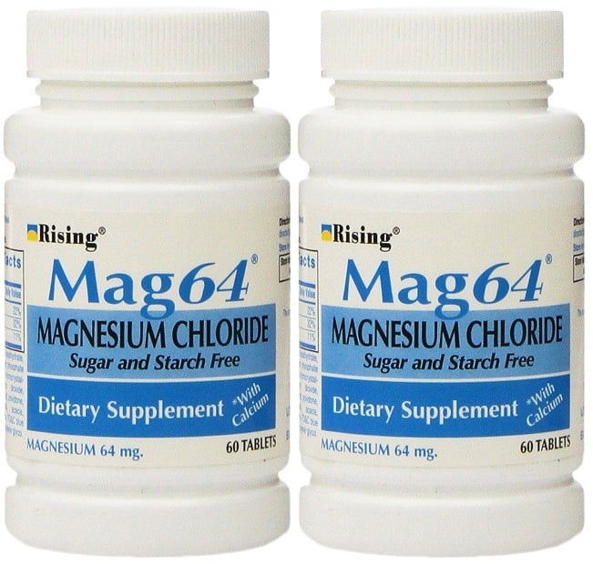 NEW MAG 64 MAGNESIUM WITH CALCIUM 60 TABLETS (2 Bottles = 120 Tablets) - Walmart.com