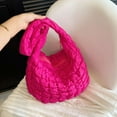 thumbnail image 4 of Spencer Women Puffer Shoulder Bag Quilted Tote Bag Lightweight Puffy Handbag Satchel Crossbody Bag for Girls, Rose Red, 4 of 13