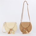 thumbnail image 6 of Summer Straw Crochet Beach Bag Woven Crossbody Boho Purse for Women Trendy, 6 of 6