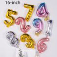 thumbnail image 5 of Digital Balloon 16 inch Slim Body Decoration Birthday Party Aluminum Film Balloon Digital Balloon - rose gold, 5 of 5