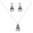 thumbnail image 2 of Pendientes Colgantes Borla Bohemia De La Pendientes Colgantes Turquesa Para Las Mujeres Yinane Conjunto de pendientes de collar, 2 of 8