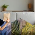 thumbnail image 3 of Nature Soft Flannel Fleece Throw Blanket, Rising Sun over Calm Riverbed with Trees and Meadows Shrubs Hillside Cloudy Sky, Cozy Plush for Indoor and Outdoor Use, 70" x 90", Multicolor, by Ambesonne, 3 of 5