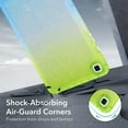 thumbnail image 3 of ELEHOLD Glitter Case for Samsung Galaxy Tab A7 Lite 8.7" (2021) Slim Thin Clear Anti-Scratch Shockproof Full Body Protective Gradient Glossy Back Case for Galaxy Tab A7 Lite (T220/T225),Green Blue, 3 of 8