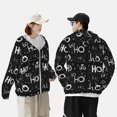 thumbnail image 4 of Saiise Ho-Ho-Ho 2 Pattern Sun Protection Hoodie for Men and Women, Lightweight Quick-Dry Windproof with Hood and Zip-Large, 4 of 7