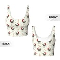 thumbnail image 6 of Rateoe Christmas Pug Dog Print Womens' Sports Bras Scoop Neck Sports Vest- Padded U Back Seamless High Impact Support, 6 of 7