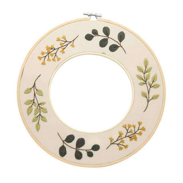 Coofit Embroidery Starter Kit DIY Floral Pattern Embroidery Set Cross Stitch Kit