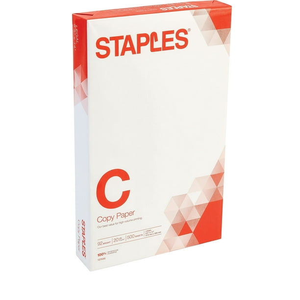 Grapas de papel de copia, 8,5 x 14 cm, 92 pulgadas, 75 g/m², 500 hojas