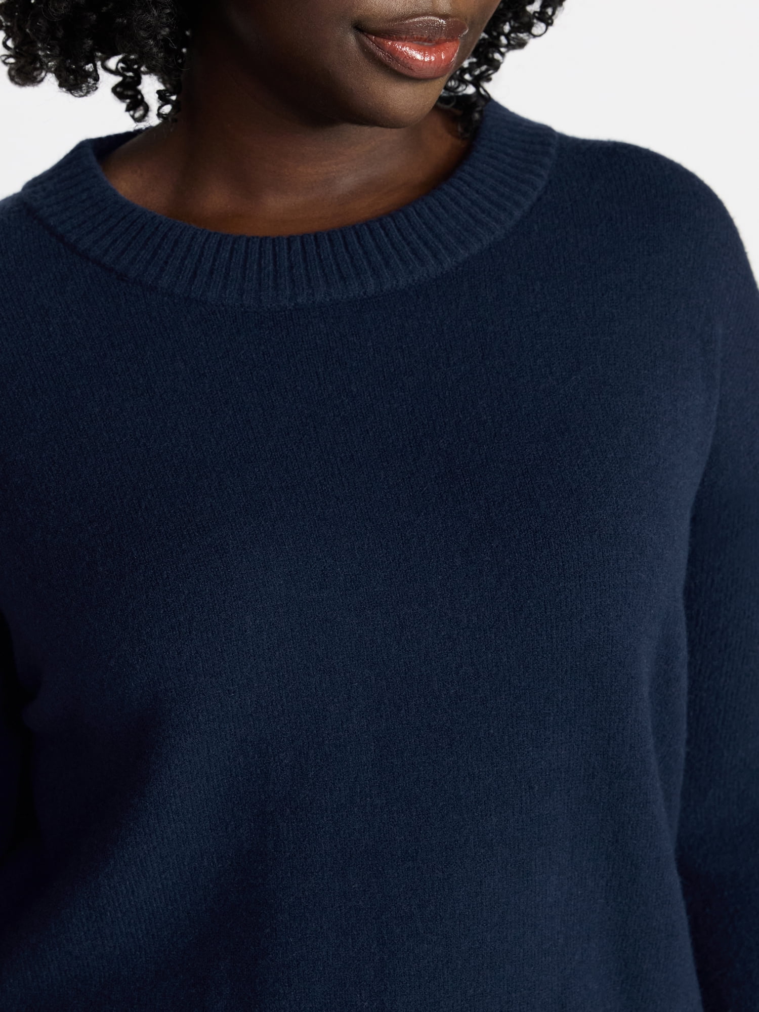 Terra & Sky Women's Plus Size Crewneck Pullover Sweater, Size 0X-5X