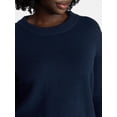 thumbnail image 4 of Terra & Sky Women's Plus Size Crewneck Pullover Sweater, Size 0X-5X, 4 of 5