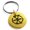 Gold, variant on Stainless Steel Ancient Tribal Change Rune Engraved Small Medallion Circle Charm Keychain Keyring