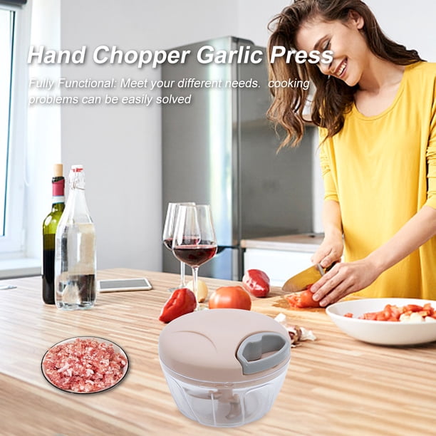 Picadora Manual de 500ml prensa de ajo picadora Manual multifunción utensilios de cocina para el hogar Hugtrwg Para estrenar