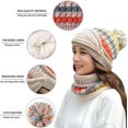 thumbnail image 3 of GRNSHTS Fleece Lined Winter Hats for Women Knit Beanie Hat Scarf Mask Set Warm Soft Slouchy Skull Cap with Pom Pom (Beige), 3 of 6