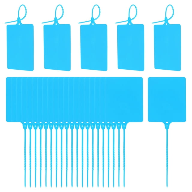 Plastic Seals Shipping Tags, for Basket Labels Cable Labels Tags Product Identification, 3.1x3.9 Inch Blue