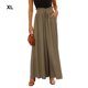 thumbnail image 4 of Jumpingount Pantalones de pierna ancha de cintura alta para mujer de verano - Estilo delgado para una comodidad aireada Ventilar Lino verde XL 1 Type3 NO3, 4 of 6