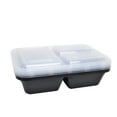thumbnail image 3 of Mainstays 5-Pack Meal Prep Containers with 3 Compartments and Lids, BPA-Free, Leak-Resistant, Microwave Safe, Made for Family Meals and Easy Serving, 3 of 6