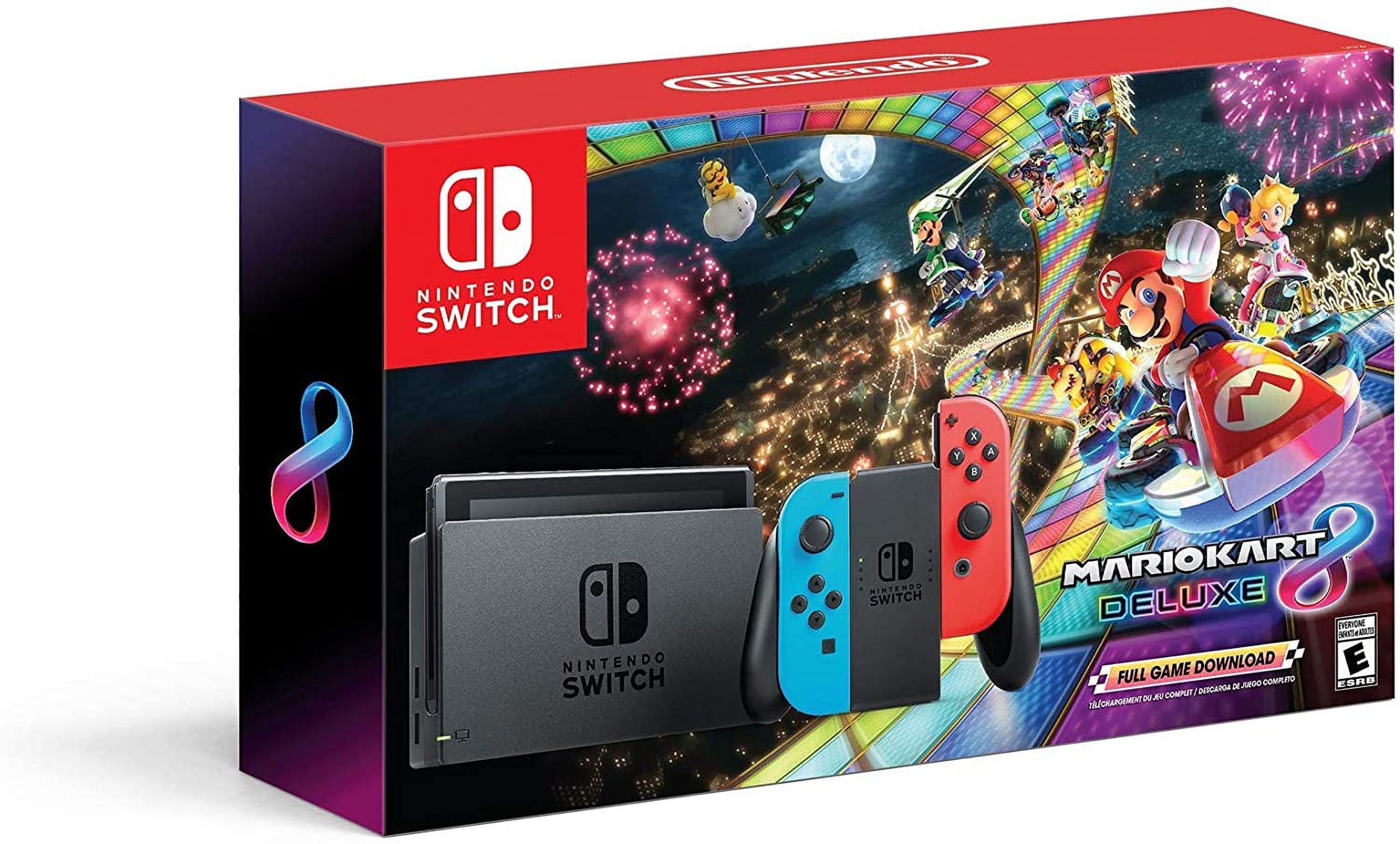 Nintendo Switch with Mariokart Deluxe 8 Handheld Video Game