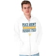 thumbnail image 5 of Peace Doesn’t Preserve US Navy Zip Up Hoodie Men's Women's Brisco Brands M, 5 of 6
